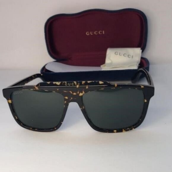Gucci Other - New Original Gucci GG1039S Havana tortoise square-frame sunglasses